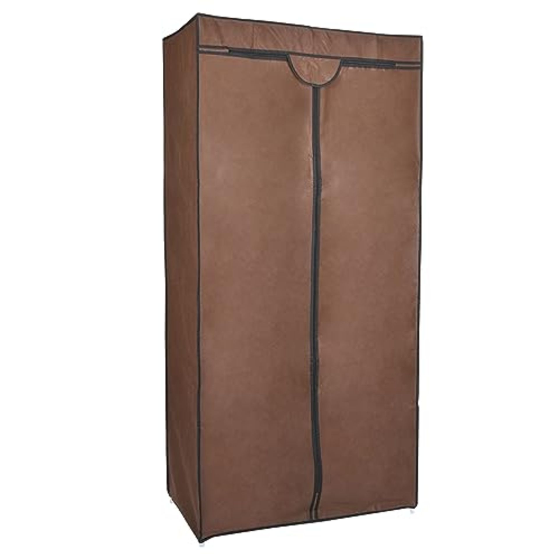 RRP £29.67 G-Rack Floding Wardrobe Brown Set Canvas Organizer with Hanging Storage