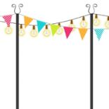 RRP £52.50 Urban Deco 2 Packs Heavy Duty String Light Poles