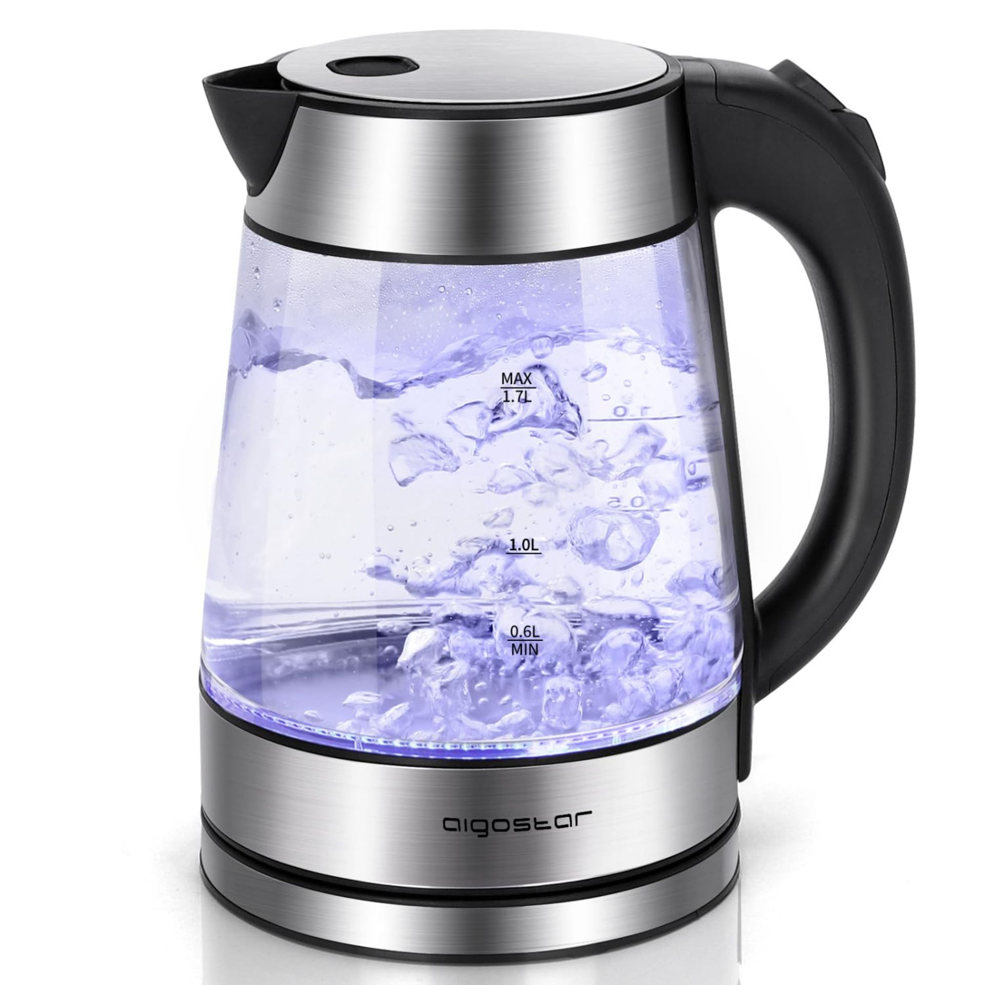 RRP £25.67 Aigostar Glass Kettle with LED lighting