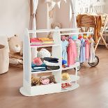 RRP £114.15 tonchean Kids Dress up Storage White Children Wardrobe