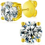 RRP £40.19 YIMERAIRE Shiny Moissanite Earrings