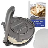 RRP £41.69 10 Inch Cast Iron Tortilla Press by StarBlue with 100