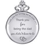RRP £15.97 Dad Gifts Quartz Pocket Watch for Father-in-law