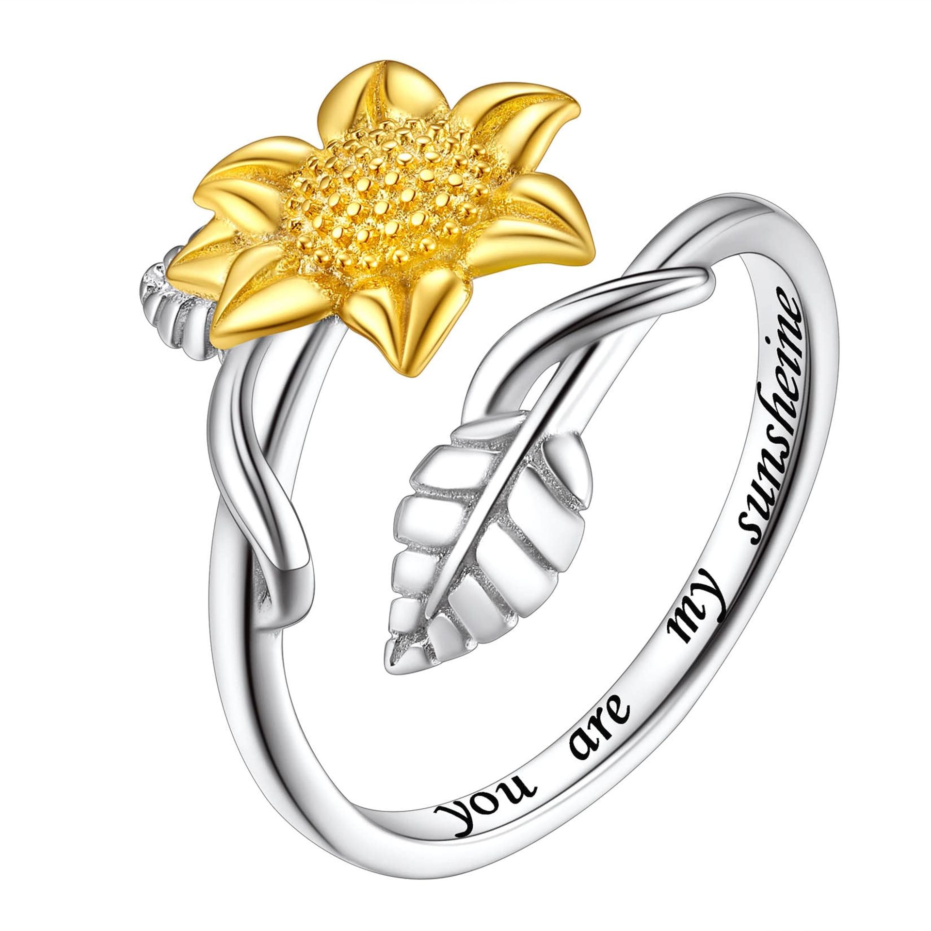 RRP £20.55 Suplight You Are My Sunshine Ring 925 Sterling Silver