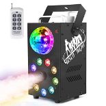 RRP £61.64 Fog Machine 700W with Disco Ball Light and Wireless Remote Control