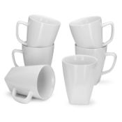 RRP £33.10 Miicol White Coffee Mugs Set of 6