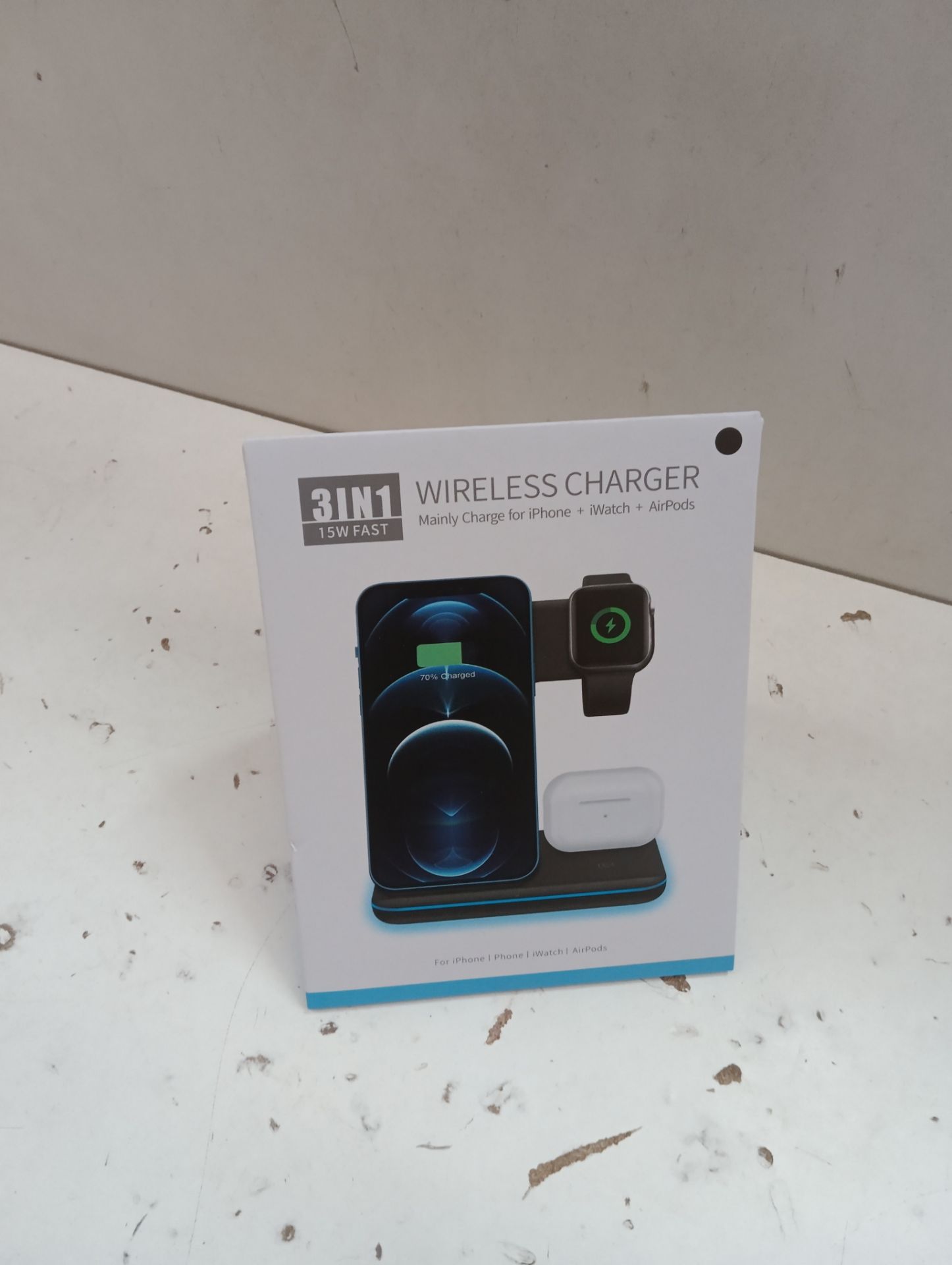 RRP £29.67 3 in 1 Wireless Charger for iPhone - Wireless Charging Station for AirPods - Image 2 of 2