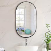 RRP £52.50 Warmiehomy Bathroom Mirror Wall Mounted Oval Mirror