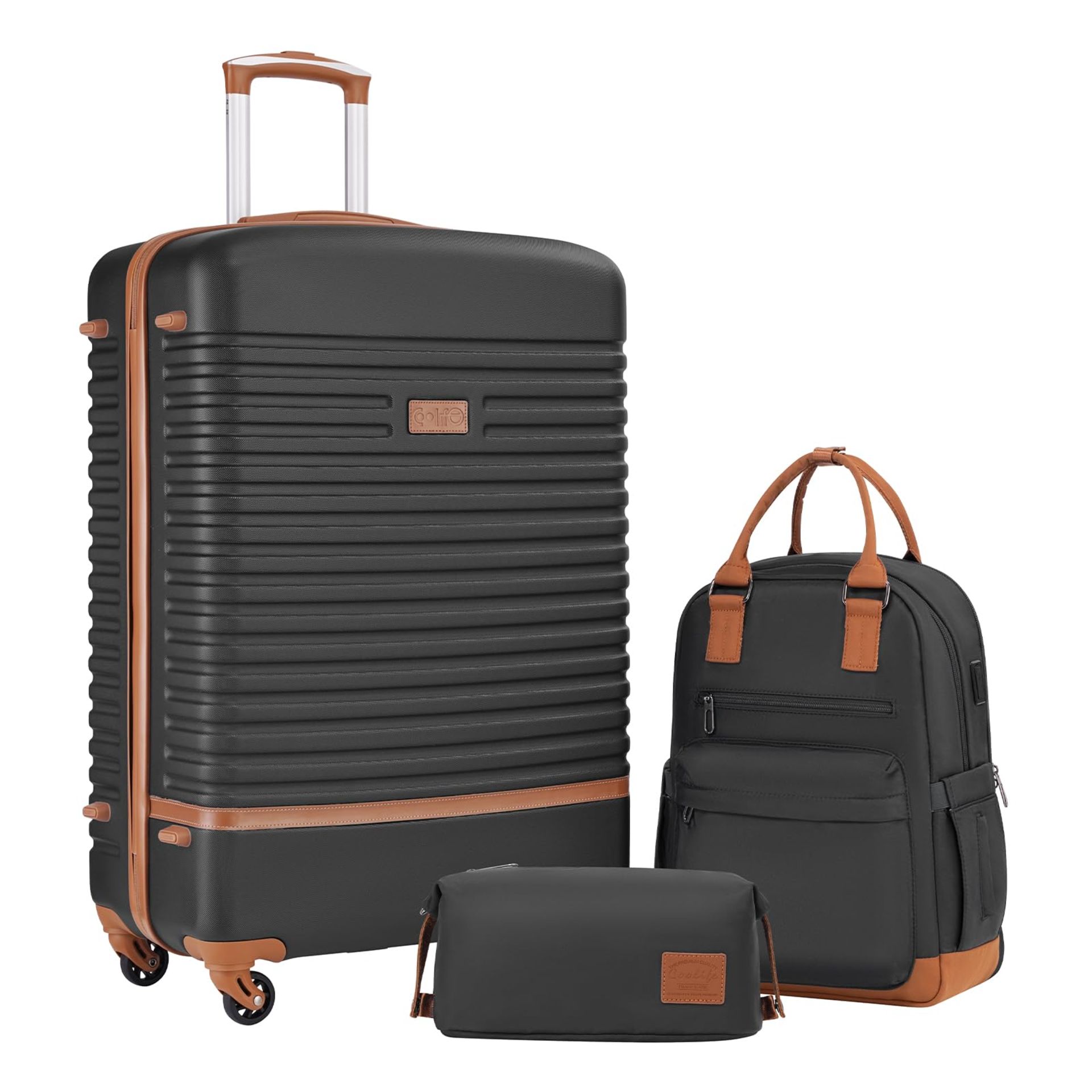 RRP £100.45 COOLIFE Suitcase Trolley Carry On Hand Cabin Luggage