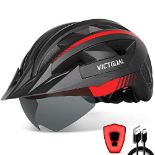 RRP £36.52 Victgoal Bike Helmet with USB Rechargeable LED Light