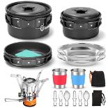 RRP £45.28 Odoland Camping Cookware Set with Stove Cookware Pan