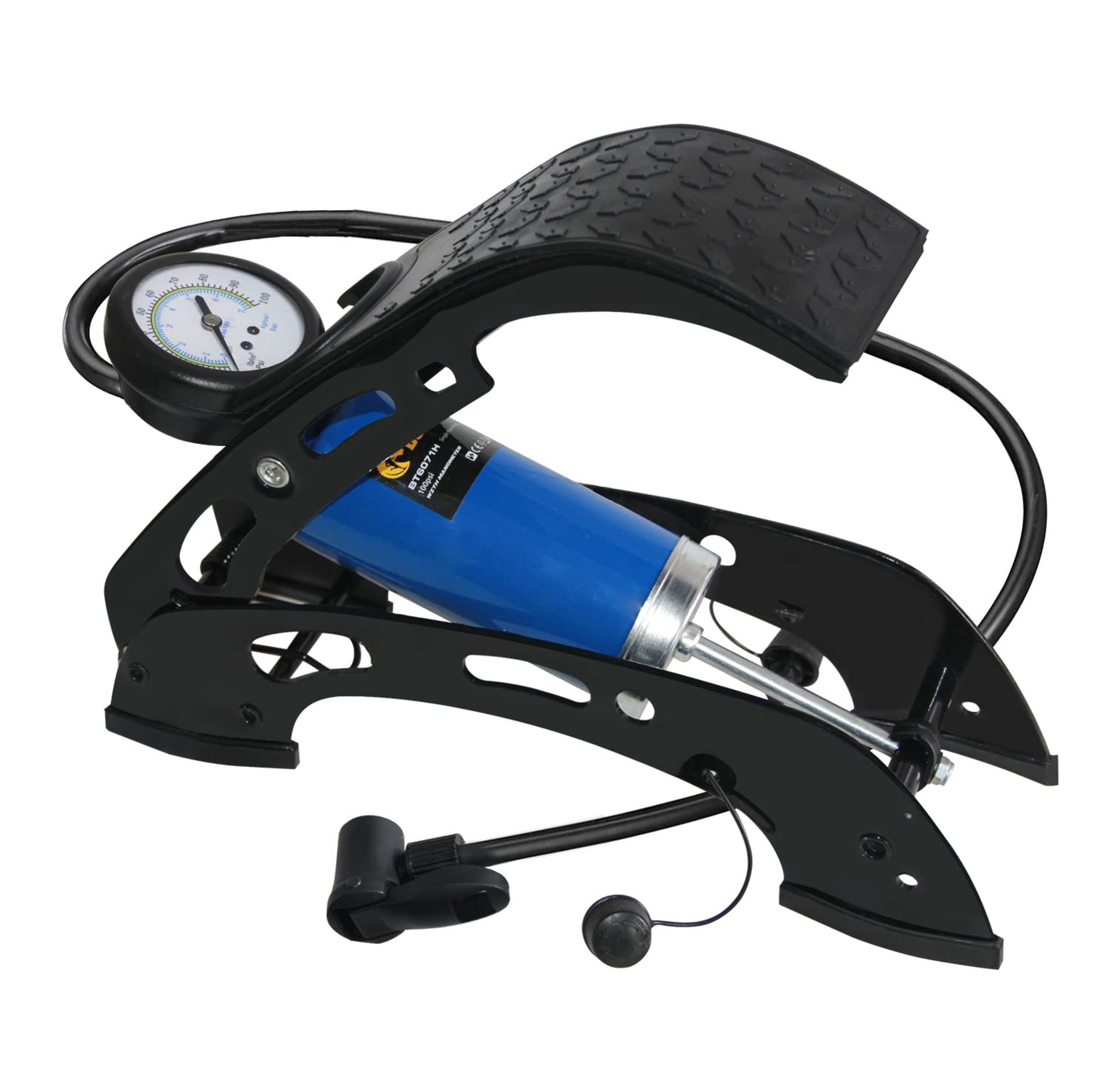 RRP £11.40 Bike Foot Pump with Precision Pressure Gauge