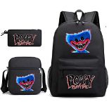 RRP £32.07 Poppy Backpack 3 Pcs Set Anime Game 3D Printed Sausage