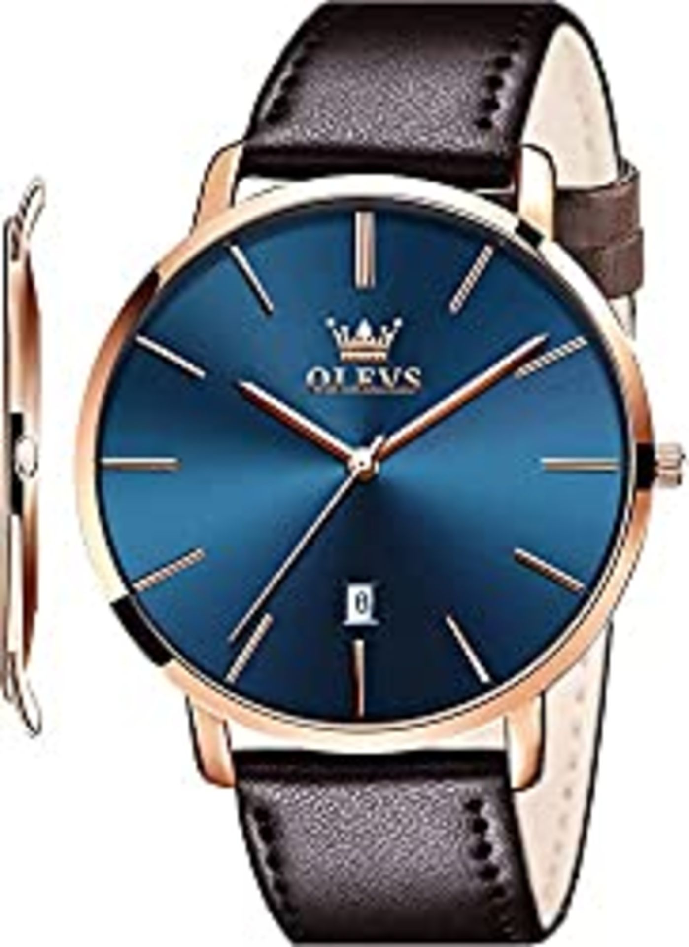 RRP £38.70 OLEVS Mens Wrist Watches Ultra Thin 6.5mm Minimalist