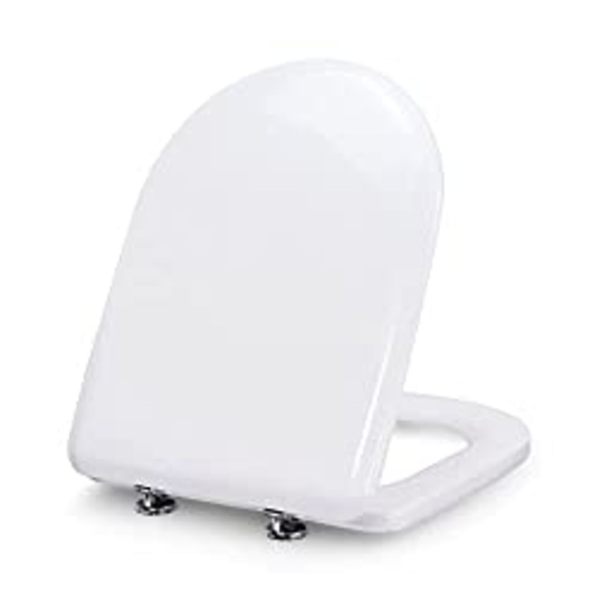 RRP £43.54 Fanmitrk U Shape Wood Toilet Seat-White Toilet Seat Wooden Toilet Lid