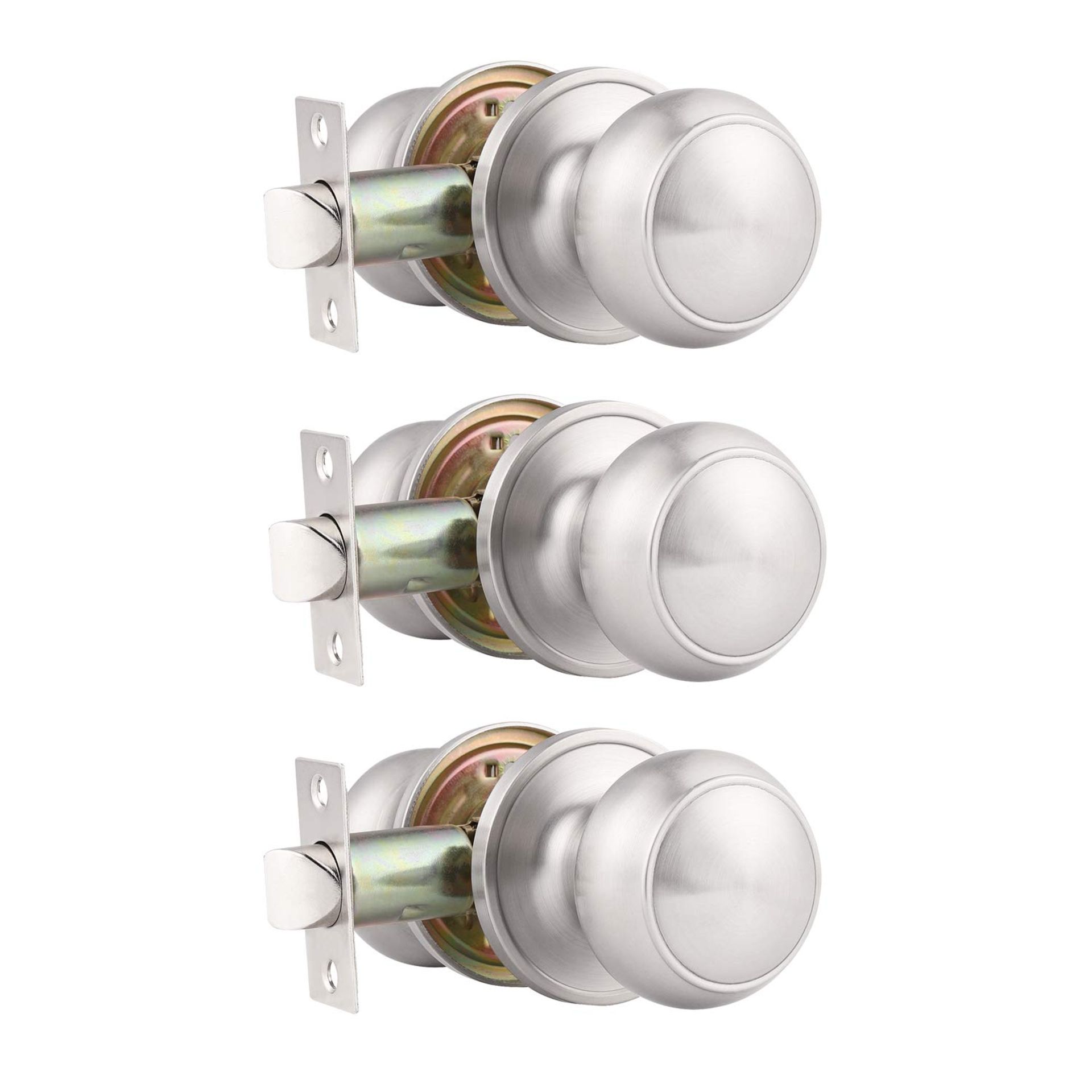 RRP £31.18 PinLin 3 Pack Passage Door Knobs for Hall and Closet