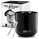 RRP £22.82 Barcool Ice Bucket with Lid and Ice Tongs | 4 Litre