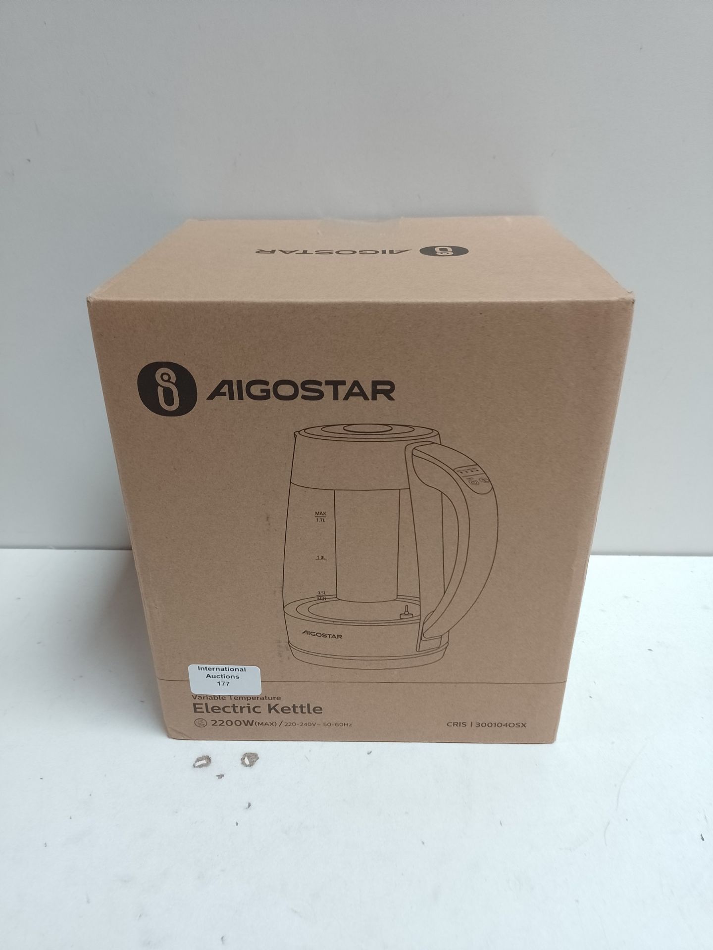 RRP £37.66 Aigostar Electric Glass Kettle with Variable Temperature - Image 2 of 2
