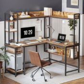 RRP £194.07 CubiCubi L-Shaped Desk with Hutch