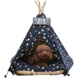 RRP £38.04 Pet Teepee 50x50x60cm Dog & Cat Bed with Cushion- Luxery