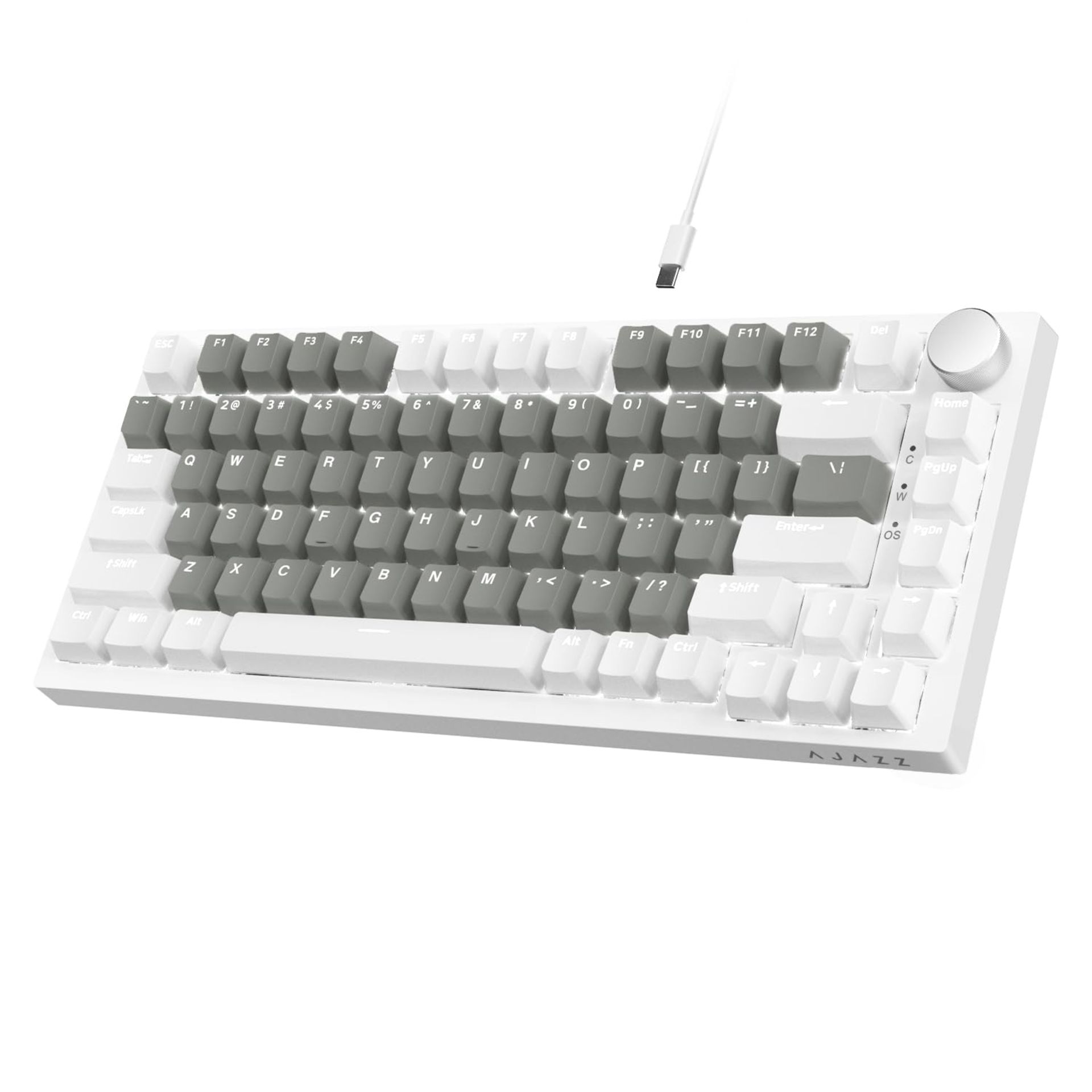 RRP £49.87 AJAZZ AK820 75% TKL Wired Mechanical Keyboard