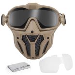 RRP £30.81 Tactical Mask Detachable Goggle With Anti-fog Fan System