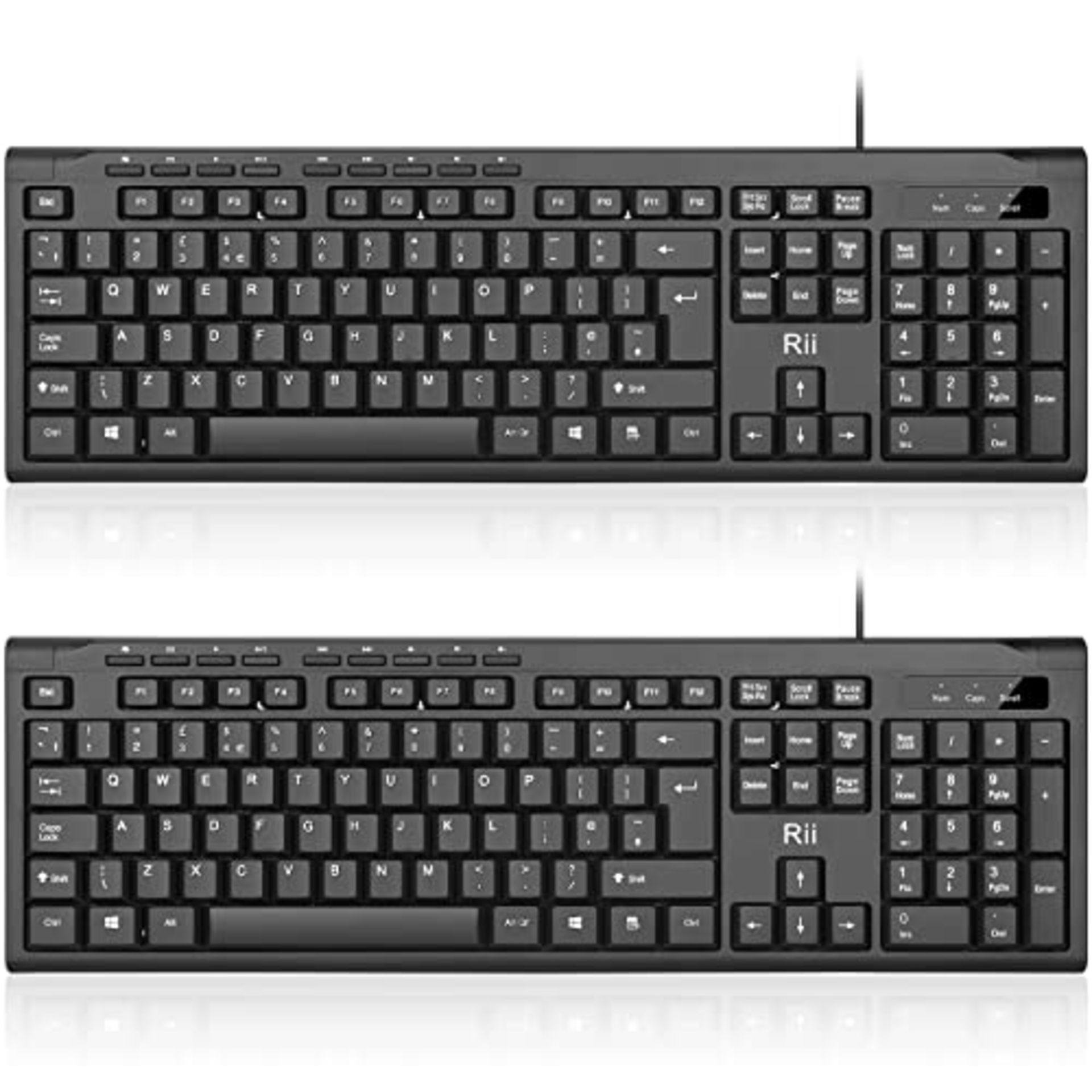 RRP £20.55 RK907 USB Wired Keyboard Full Size Office Keyboard