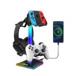 RRP £27.36 VCOM RGB Gaming Headphones Stand with 10 Light Modes
