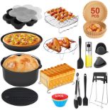 RRP £27.43 Air Fryer Accessories 15 PCS-8 Inch 4.2L-6.2L General