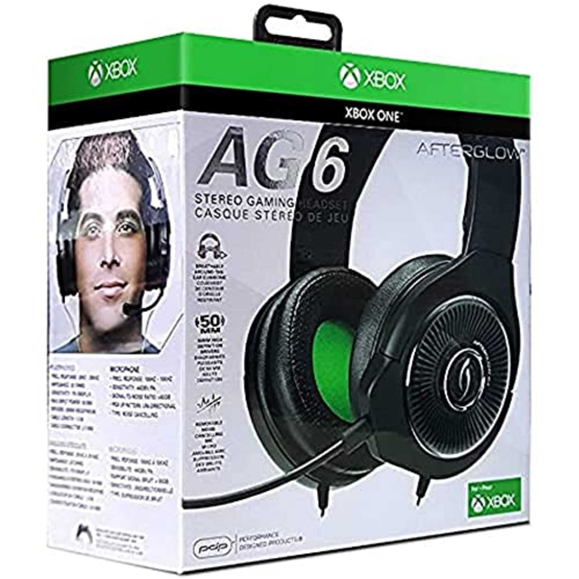 RRP £39.89 PDP Afterglow AG 6 Wired Gaming Headset - 048-103-EU-BK (Xbox One)
