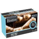 RRP £39.39 Festive Productions Snowing Icicle Lights with Timer 240 LED Bulbs, White