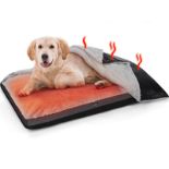 RRP £24.65 pecute Large Self-Heating Dog Bed with Blanket