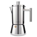 RRP £34.59 Easyworkz Diego Stovetop Espresso Maker Stainless Steel