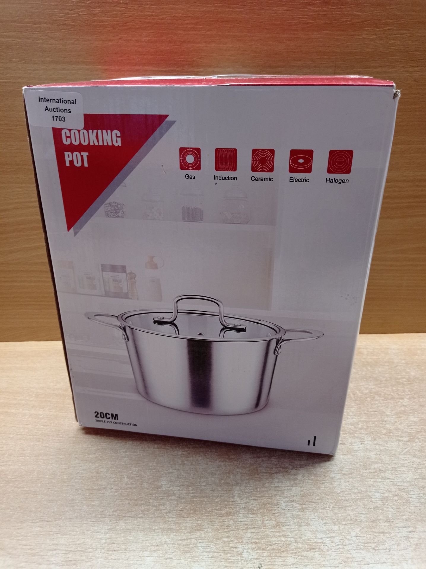 RRP £30.81 Lio SHAAR Stainless Steel Induction Pot with Glass Lid - Image 2 of 2