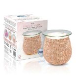RRP £18.65 airpure THE MOSAIC ROSE GOLD Electric Wax Melt Oil Melter Burner with Backlight