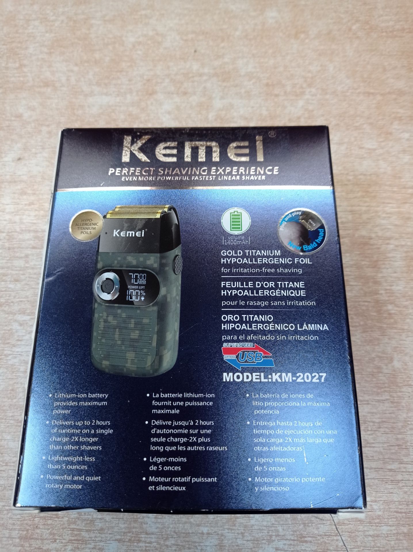 RRP £34.24 KEMEI Foil Shaver for Men Electric Razor with Bald - Image 2 of 2