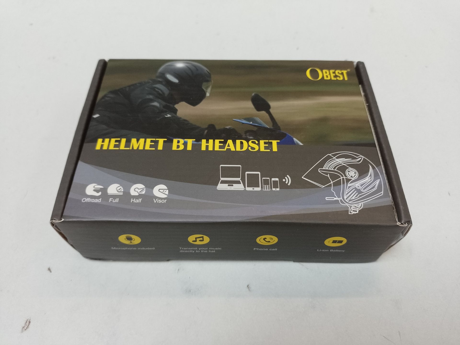 RRP £25.10 OBEST Motorcycle Helmet Bluetooth Earphones - Image 2 of 2