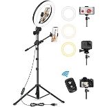 RRP £46.57 LUXSURE Ring Light with Tripod Stand & Phone Holder