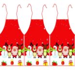 RRP £6.26 BRAND NEW STOCK LIKPOJA 3 PCS Christmas Kitchen Cooking Aprons Wife
