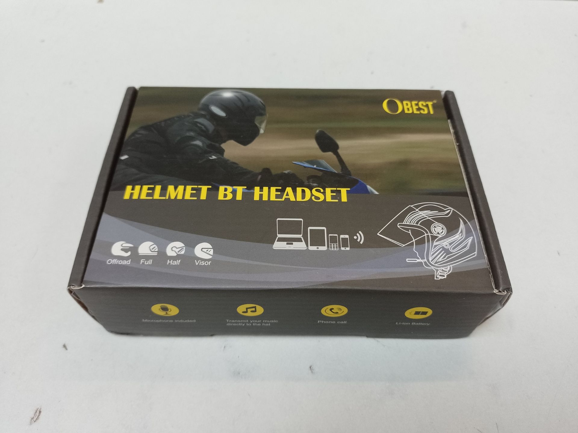 RRP £25.10 OBEST Motorcycle Helmet Bluetooth Earphones - Image 2 of 2