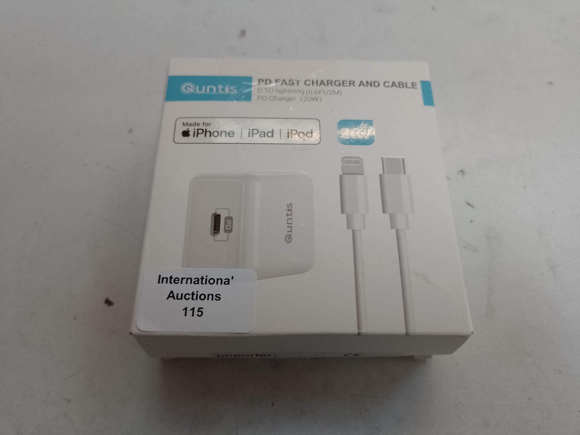 RRP £11.40 Quntis iPhone 14 13 Fast Charger with 2M USB C to Lightning - Image 2 of 2