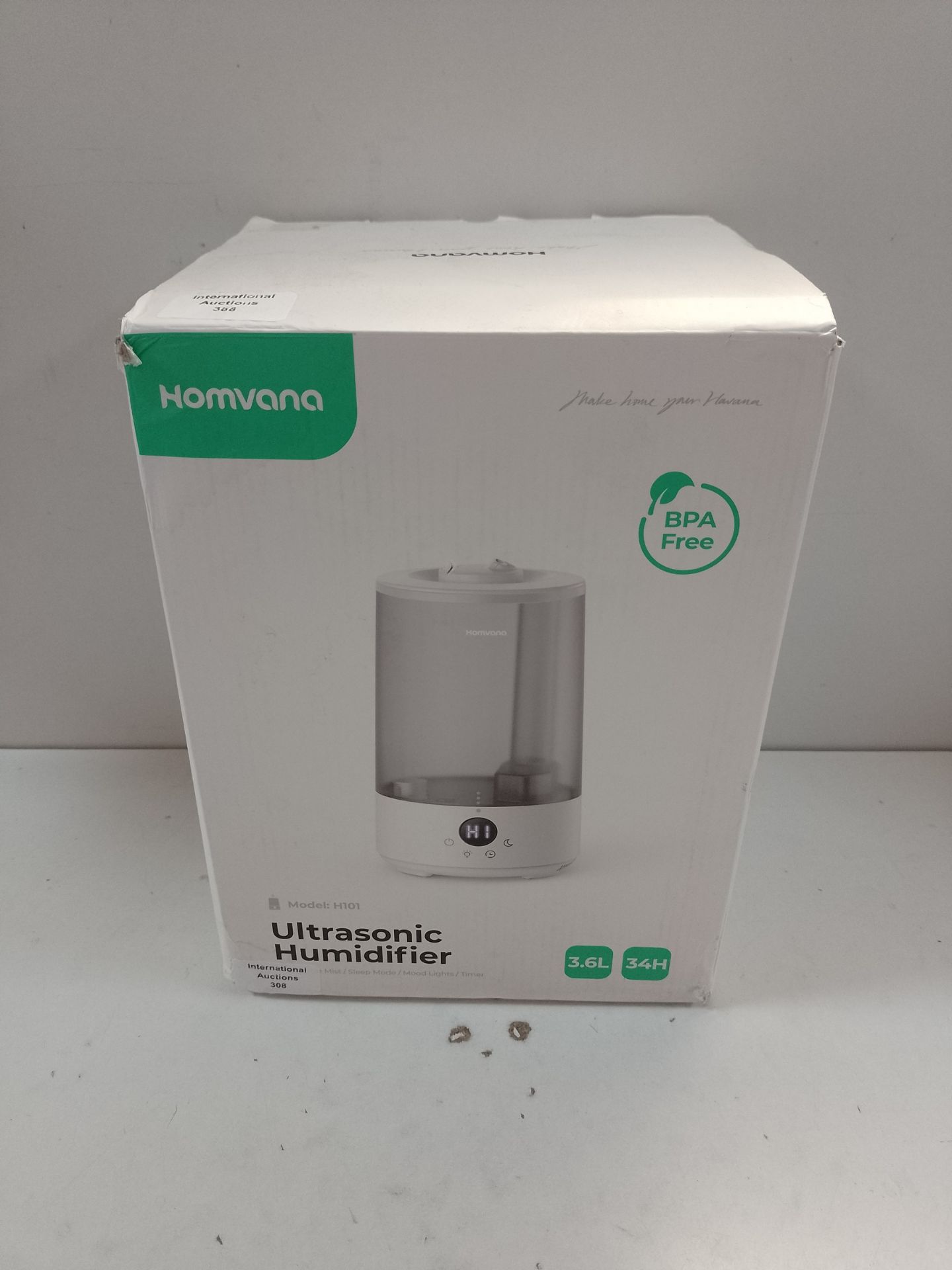 RRP £37.95 Homvana Humidifier for Bedroom - Image 2 of 2