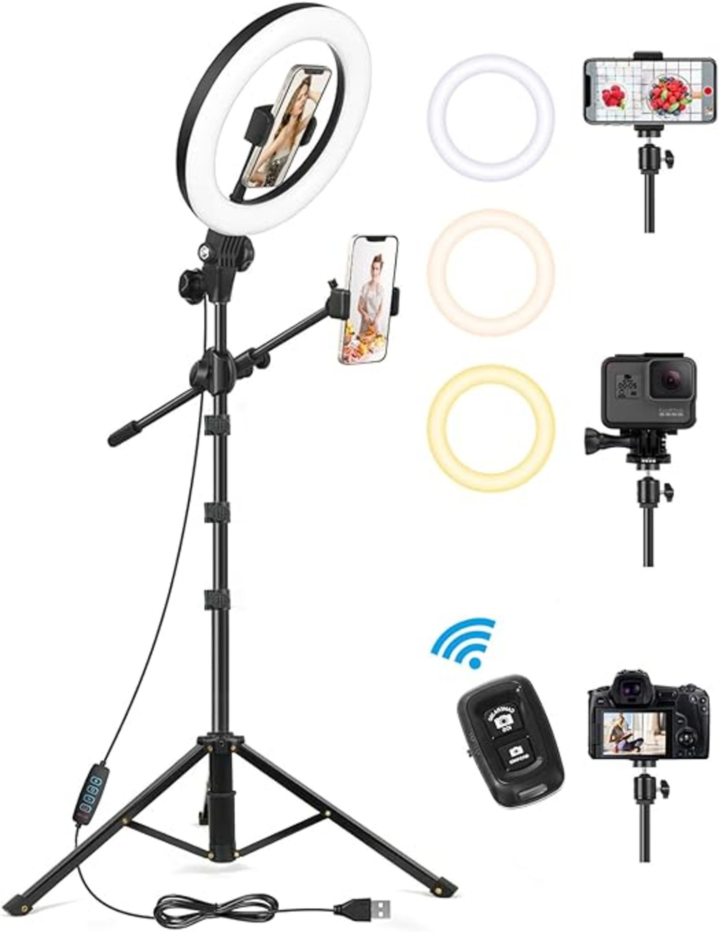 RRP £46.57 LUXSURE Ring Light with Tripod Stand & Phone Holder