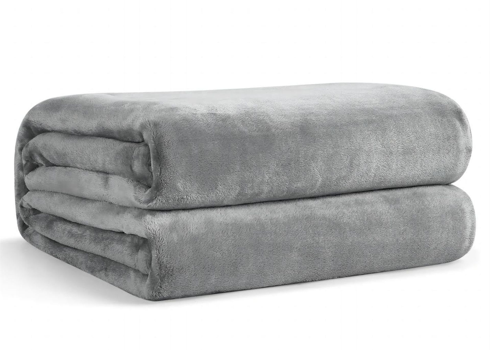 RRP £9.69 EHEYCIGA Fleece Blanket Grey Throws for Sofas Fluffy