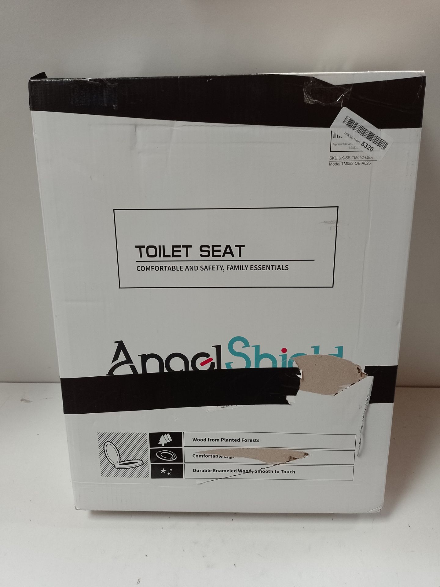 RRP £47.94 Angel Shield Toilet Seat Natural Wooden Toilet Seat - Image 2 of 2