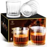 RRP £22.82 GLASKEY Whiskey Glasses Set of 4