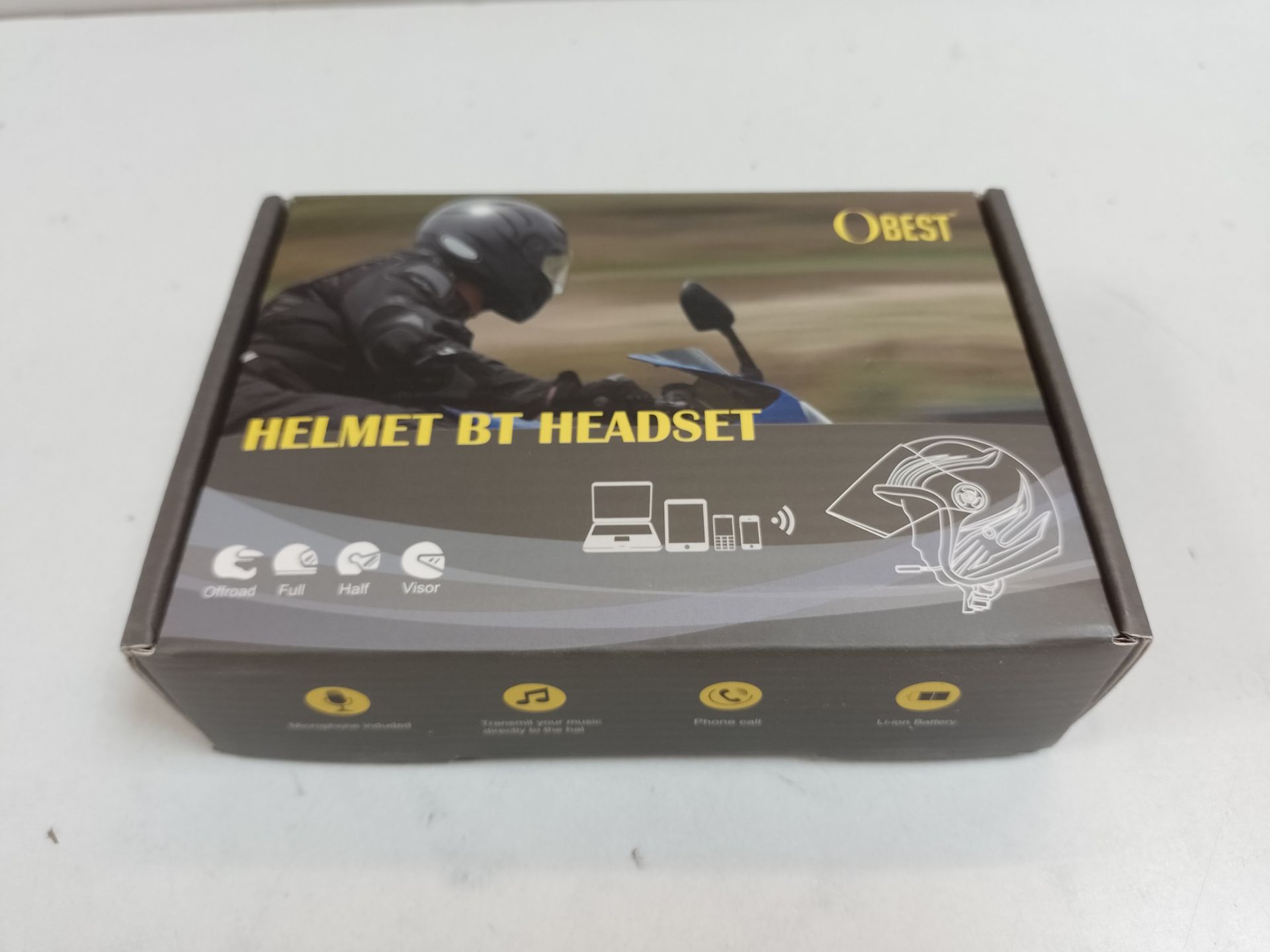 RRP £25.10 OBEST Motorcycle Helmet Bluetooth Earphones - Image 2 of 2
