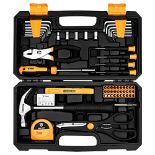 RRP £22.82 DEKO Tool Kit Set Box 62 Piece Home Repair DIY Tools