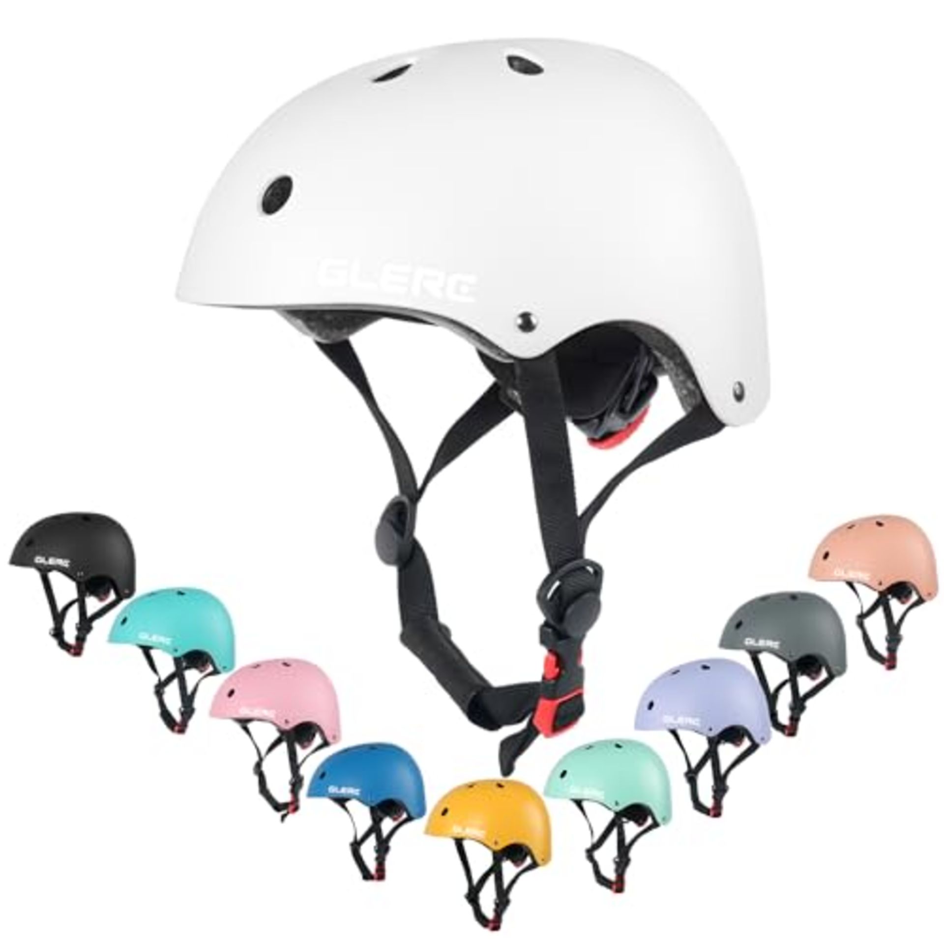 RRP £27.03 Glerc Kids Bike Scooter Helmet for 3 4 5 6 7 8 Years Old Boys Girls