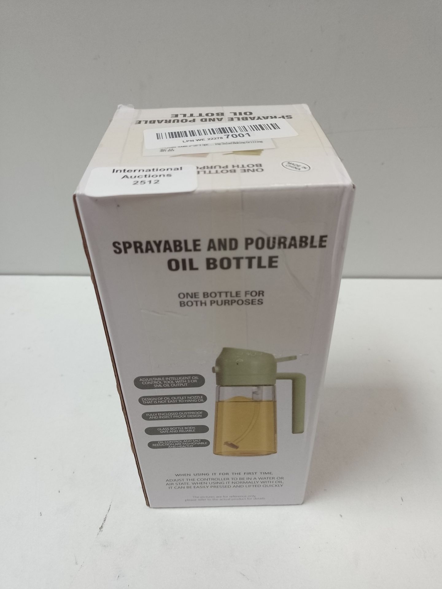 RRP £9.75 Liujiami 450ml 2-in-1 Spray Design Oil Dispenser Bottle - Image 2 of 2